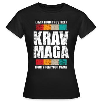 Krav Maga Disziplin Geschenk - Frauen T-Shirt - Schwarz - Vorne - AI Model Female 172 dark (172cm)