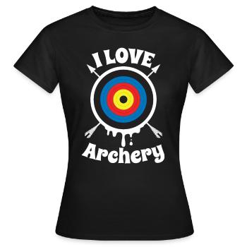 tir à l'arc - T-shirt Femme - noir - Devant - AI Model Female 172 dark (172cm)
