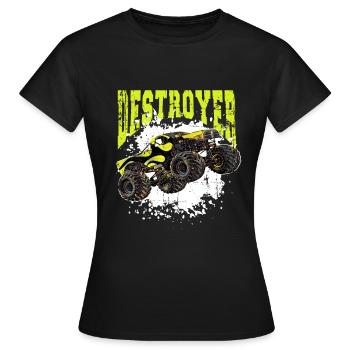 Monstertruck - Frauen T-Shirt - Schwarz - Vorne - AI Model Female 172 dark (172cm)