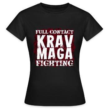 Cadeau de combat par contact Krav Maga Melee - T-shirt Femme - noir - Devant - AI Model Female 172 dark (172cm)
