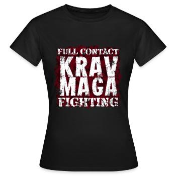 Krav Maga auto-défense en mêlée - T-shirt Femme - noir - Devant - AI Model Female 172 dark (172cm)
