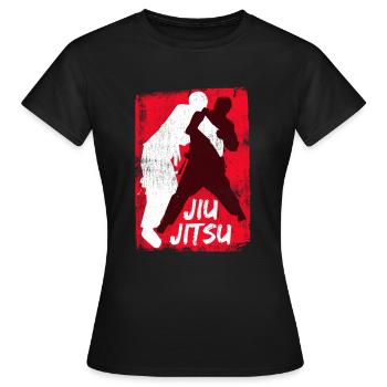 Jiu Jitsu Kampfsport Kampfschule Kampfkunst - Frauen T-Shirt - Schwarz - Vorne - AI Model Female 172 dark (172cm)
