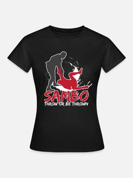 Sambo Combat Sport Geschenk - Frauen T-Shirt - Schwarz