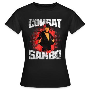 Sambo Kaempfer Geschenk - Frauen T-Shirt - Schwarz - Vorne - AI Model Female 172 dark (172cm)