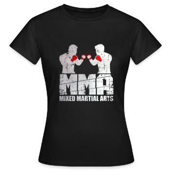 MMA Kaempfer - Frauen T-Shirt - Schwarz - Vorne - AI Model Female 172 dark (172cm)