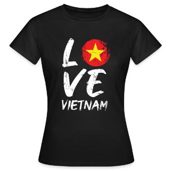 Vietnam - Frauen T-Shirt - Schwarz - Vorne - AI Model Female 172 dark (172cm)
