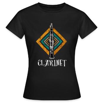 Klarinette Orchester Blaskapelle - Frauen T-Shirt - Schwarz - Vorne - AI Model Female 172 dark (172cm)