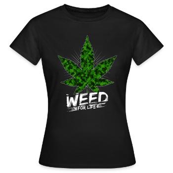 Weed - Women's T-Shirt - black - Front - AI Model Female 172 dark (172cm)