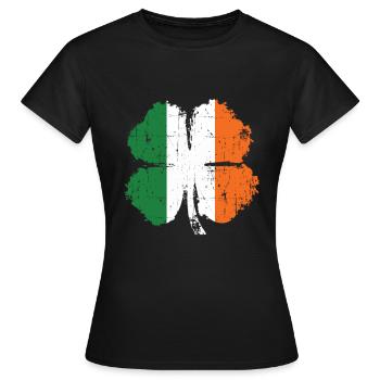 Irland Kleeblatt Geschenk - Frauen T-Shirt - Schwarz - Vorne - AI Model Female 172 dark (172cm)