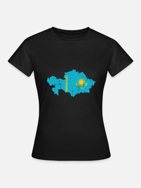 Kasachstan Land Asien - Frauen T-Shirt - Schwarz