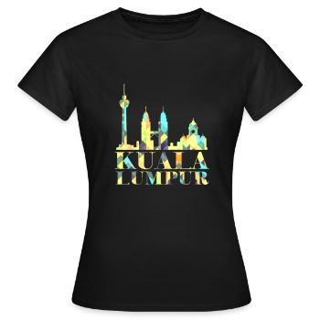 Kuala Lumpur Malaysia Geschenk - Frauen T-Shirt - Schwarz - Vorne - AI Model Female 172 dark (172cm)