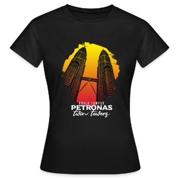 Kuala Lumpur Petronas Geschenk - Frauen T-Shirt - Schwarz - Vorne - AI Model Female 172 dark (172cm)