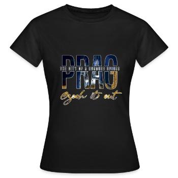 Prag - Frauen T-Shirt - Schwarz - Vorne - AI Model Female 172 dark (172cm)