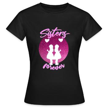 Sister - Women's T-Shirt - black - Front - AI Model Female 172 dark (172cm)