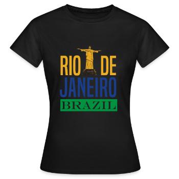 Brésil Rio de Janeiro - T-shirt Femme - noir - Devant - AI Model Female 172 dark (172cm)