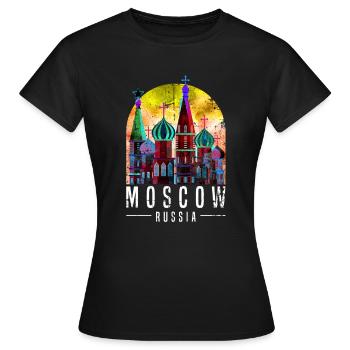 Moscou Russie - T-shirt Femme - noir - Devant - AI Model Female 172 dark (172cm)