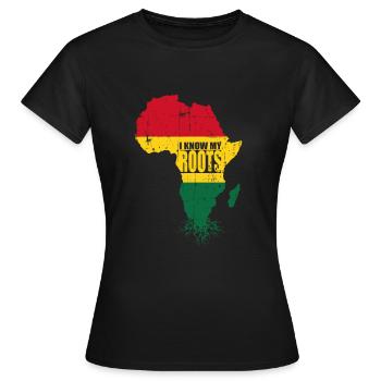 Afrique - T-shirt Femme - noir - Devant - AI Model Female 172 dark (172cm)