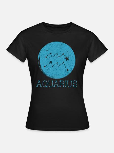 Sternzeichen Wassermann - Frauen T-Shirt - Schwarz