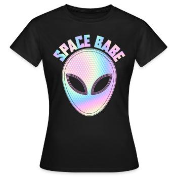 Space babe - Extraterrestre - T-shirt Femme - noir - Devant - AI Model Female 172 dark (172cm)