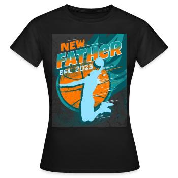Futur Père Basketball Papa 2023 Nouveau Père - T-shirt Femme - noir - Devant - AI Model Female 172 dark (172cm)