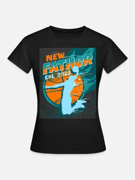 Futur Père Basketball Papa 2023 Nouveau Père - T-shirt Femme - noir