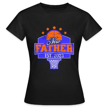 Futur Père Basketball Papa 2023 Nouveau Père - T-shirt Femme - noir - Devant - AI Model Female 172 dark (172cm)