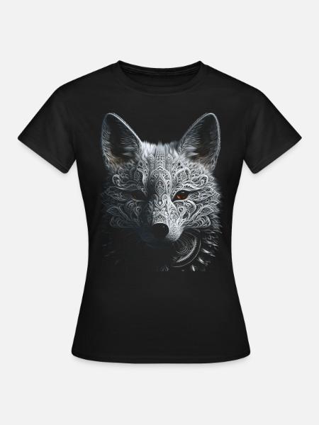 Fuchs Tierliebhaber Geschenk Wildtier Tier Motiv - Frauen T-Shirt - Schwarz