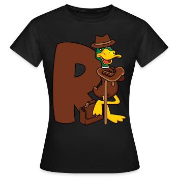 Rente Ente R Rentner Rentnerin Ruhestand Geschenk - Frauen T-Shirt - Schwarz - Vorne - AI Model Female 172 dark (172cm)
