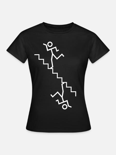 stair way - Frauen T-Shirt - Schwarz
