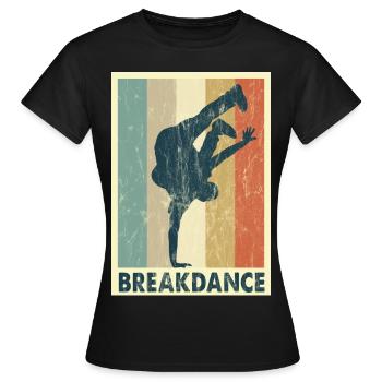 Breakdance B-boying Handstand Tanzen Junge Sohn - Frauen T-Shirt - Schwarz - Vorne - AI Model Female 172 dark (172cm)