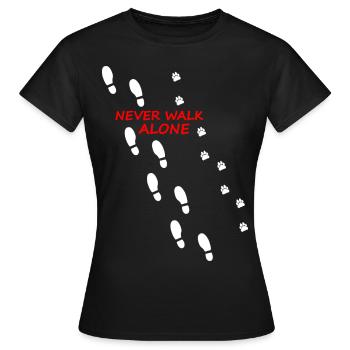 Never Walk Alone Dog chien - T-shirt Femme - noir - Devant - AI Model Female 172 dark (172cm)