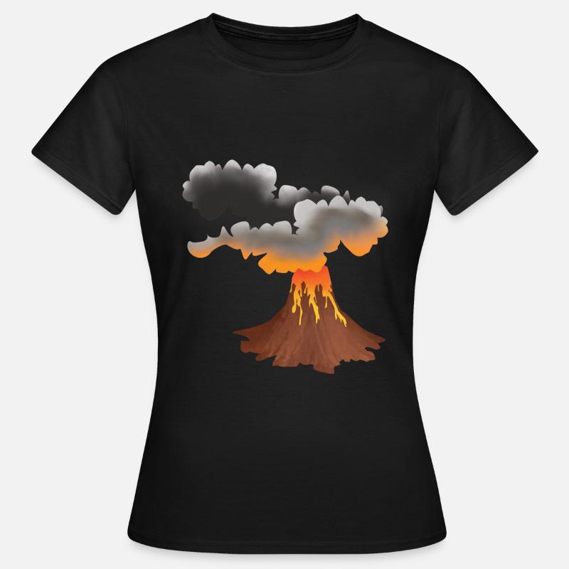 Erupting volcano design - Women's T-Shirt - black