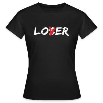 Loser Lover - Frauen T-Shirt - Schwarz - Vorne - AI Model Female 172 dark (172cm)