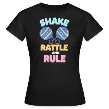 Cadeau hochet bébé - T-shirt Femme - noir - Devant - AI Model Female 172 dark (172cm)
