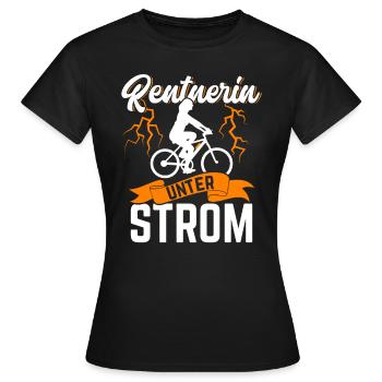 Rentnerin Oma E-Bike - Frauen T-Shirt - Schwarz - Vorne - AI Model Female 172 dark (172cm)