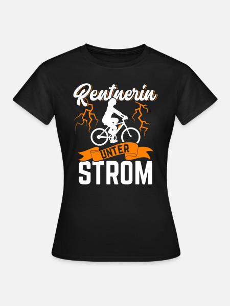 Rentnerin Oma E-Bike - Frauen T-Shirt - Schwarz