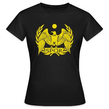 Romans Rome Roman SPQR Roma - Women's T-Shirt - black - Front - AI Model Female 172 dark (172cm)