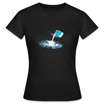 Galaxy Milk Milkyway Outer Space - Women's T-Shirt - black - Front - AI Model Female 172 dark (172cm)
