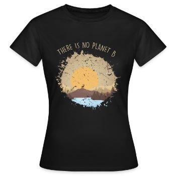 Il n’y a pas de conscience environnementale de la planète B - T-shirt Femme - noir - Devant - AI Model Female 172 dark (172cm)