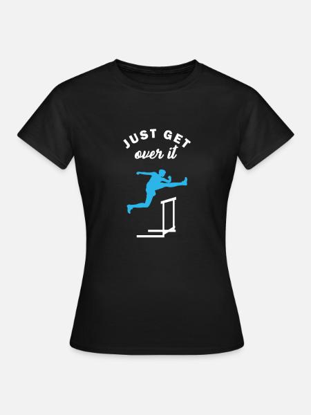 Leichtathletik-Hürdenläufer-Laufen - Frauen T-Shirt - Schwarz