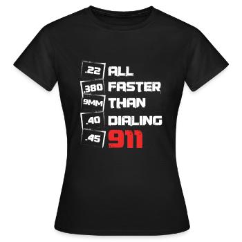 Alle schneller als Artillerie-Rechte-Büchsenmacher wählen - Frauen T-Shirt - Schwarz - Vorne - AI Model Female 172 dark (172cm)