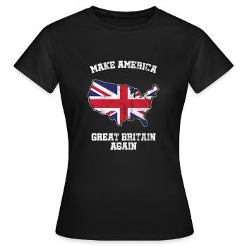 Make America Great Britain Again Drapeau britannique - T-shirt Femme - noir - Devant - AI Model Female 172 dark (172cm)