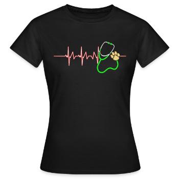 Vétérinaire vétérinaire vétérinaire vétérinaire - T-shirt Femme - noir - Devant - AI Model Female 172 dark (172cm)