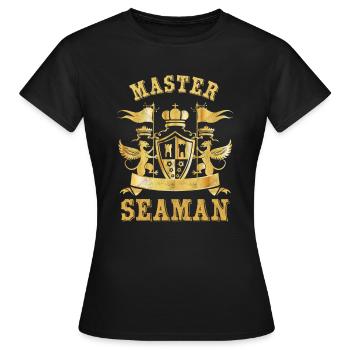 Master Seaman Naval Navy Merchant Ship - Women's T-Shirt - black - Front - AI Model Female 172 dark (172cm)