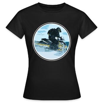 Motoneige cadeau motoneige - T-shirt Femme - noir - Devant - AI Model Female 172 dark (172cm)