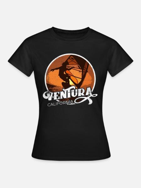 Windsurfer Geschenk - Frauen T-Shirt - Schwarz