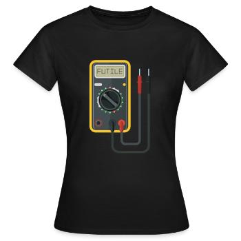 Electrical Electricity Tradesman Wiring - Women's T-Shirt - black - Front - AI Model Female 172 dark (172cm)