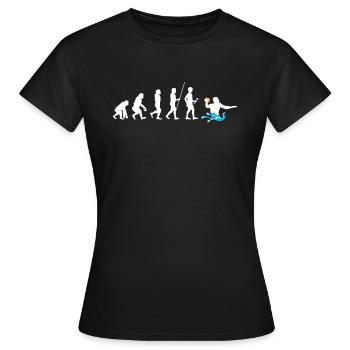 Evolution cadeau de jeu de sports aquatiques Cool Water Polo - T-shirt Femme - noir - Devant - AI Model Female 172 dark (172cm)