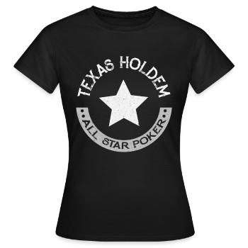 Cadeau de joueur de cartes Texas Holdem All Star Poker - T-shirt Femme - noir - Devant - AI Model Female 172 dark (172cm)