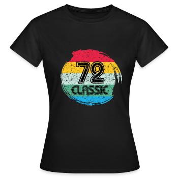 72 tenue vintage - T-shirt Femme - noir - Devant - AI Model Female 172 dark (172cm)